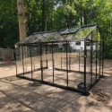 Serre Culti-luxx 13,5m² en Aluminium Noir & Verre Trempé - Filclair