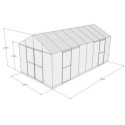 Serre Culti-luxx 18m² en Aluminium Noir & Verre Trempé - Filclair