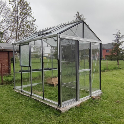 Serre Culti-luxx 6,75m² en aluminium et verre trempé - Filclair