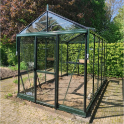 Serre Culti-luxx 6,75m² en aluminium vert et verre trempé - Filclair