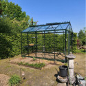 Serre Culti-luxx 6,75m² en aluminium vert et verre trempé - Filclair
