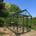 Serre Culti-luxx 6,75m² en aluminium vert et verre trempé - Filclair