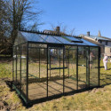 Serre Culti-luxx 6,75m² en aluminium vert et verre trempé - Filclair