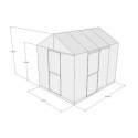 Serre Culti-luxx 6,75m² en aluminium noir - Filclair