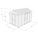 Serre Culti-luxx 8,44m² en Aluminium Vert & Verre Trempé - Filclair