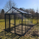 Serre Culti-luxx 8,44m² en aluminium noir et verre trempé - Filclair