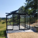 Serre Culti-luxx 18m² en aluminium noir et verre trempé - Filclair