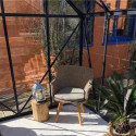 Serre Laurus Uranus en aluminium gris et verre trempé 4,90m² Lams