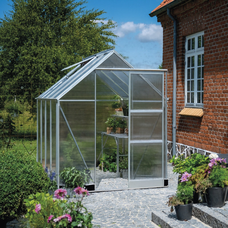 Serre de jardin 4,9m² en alu et polycarbonate Icon 6 - Halls