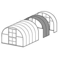 Extension 2m pour Serres Polycarbonate 6mm - Klasika