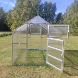 Serre de jardin 235x400cm en acier et polycarbonate - Klasika