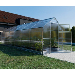 Serre de jardin 235x600cm en acier et polycarbonate - Klasika