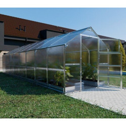 Serre de jardin 235x800cm en acier et polycarbonate - Klasika