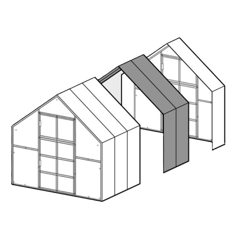 Extension 1m pour Serres Bernard en Polycarbonate 6mm - Klasika