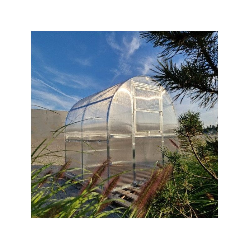 Serre de jardin 200x200cm en acier et polycarbonate - Klasika