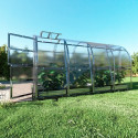 Serre de jardin 200x400cm Slim - Acier galvanisé & polycarbonate