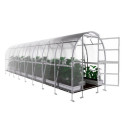 Serre de jardin 200x800cm Slim - Acier galvanisé & polycarbonate