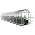 Serre de jardin Slim 200x1200cm en acier et polycarbonate
