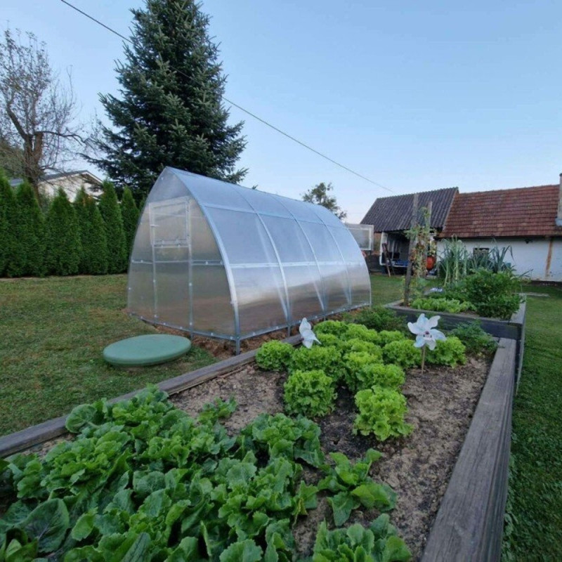 Serre de jardin Arrow 300x400cm en acier et polycarbonate