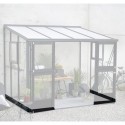Embase laquée noire pour serre Veranda de 6,6m² - Juliana