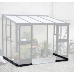 Embase laquée noire pour serre Veranda de 6,6m² Juliana