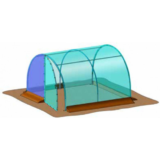 Bâche pignon porte pour serres tunnel 3x3m et 3x6m porte pivotante - RICHEL