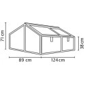 Gamma 1m² mini-serre de Vitavia en alu anodisé et verre 3mm