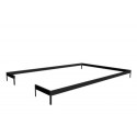 Embase pour serre Premium 8,8m² en aluminium laqué noir - Juliana