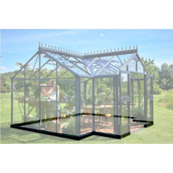 Embase laquée noire pour serre Orangerie 15,2m² Juliana