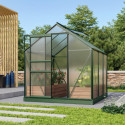 Serre de jardin en alu vert et polycarbonate 6mm - Venus 3800 - Vitavia