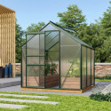 Serre de jardin en alu vert et polycarbonate 6mm - Venus 3800 - Vitavia