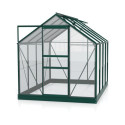 Serre de jardin Planet 5m² en aluminium émeraude et verre de sécurité 3mm - Vitavia