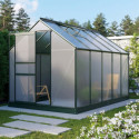 Serre de jardin Planet 6,2m² en aluminium émeraude et polycarbonate 6mm - Vitavia