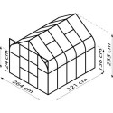 Serre de jardin Diana 8,3m² en aluminium et panneaux de polycarbonate 4mm - Vitavia