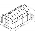 Serre de jardin Diana 11,5m² en aluminium et panneaux de polycarbonate 4mm - Vitavia