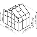 Serre de jardin Diana 5m² en aluminium et verre de sécurité 3mm - Vitavia