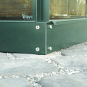 Embase H.6cm en acier vert pour les serres de jardin 6,7m² - Vitavia