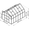 Serre de jardin Diana 9,9m² en aluminium noir et verre de sécurité 3mm - Vitavia