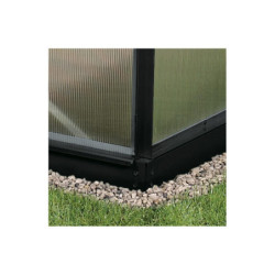 Embase H.6cm en acier noir pour les serres de jardin 9,9m² - Vitavia