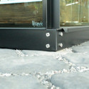 Embase H.6cm en acier noir pour les serres de jardin 9,9m² - Vitavia