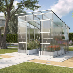 Serre de jardin Playa 7,6m² en aluminium anodisé et polycarbonate 6mm - Vitavia