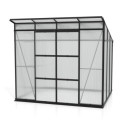 Serre de jardin Playa 5,9m² en aluminium noir et polycarbonate 6mm - Vitavia