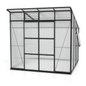 Serre de jardin Playa 7,6m² en aluminium noir et polycarbonate 6mm - Vitavia