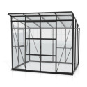 Serre de jardin Playa 5,9m² en aluminium noir et vitrage combiné - Vitavia