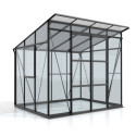 Serre de jardin Playa 5,9m² en aluminium noir et vitrage combiné - Vitavia
