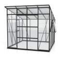 Serre de jardin Playa 7,6m² en aluminium noir et vitrage combiné - Vitavia