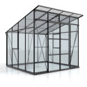 Serre de jardin Playa 7,6m² en aluminium noir et vitrage combiné - Vitavia